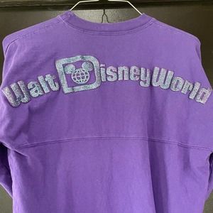 Disney Parks Official Spirit Jersey Sz Youth L Walt Disney World Purple Glitter